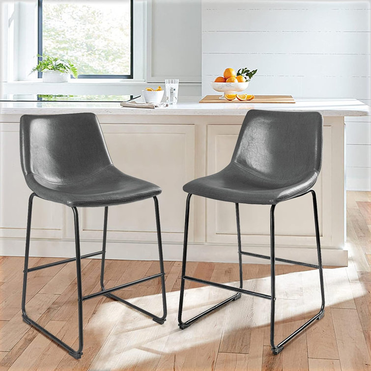 Julienn bar Stools with Back Coutner Height Barstools for kitchen Island